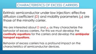 NON-EQUILIBRIUM EXCESS CARRIERS IN SEMICONDUCTORS | PDF