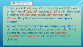 NON-EQUILIBRIUM EXCESS CARRIERS IN SEMICONDUCTORS | PDF