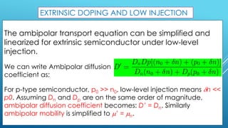 NON-EQUILIBRIUM EXCESS CARRIERS IN SEMICONDUCTORS | PDF
