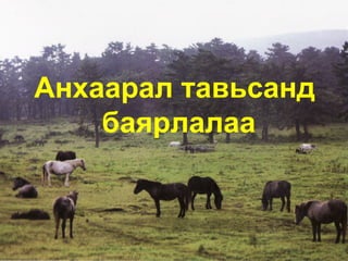 Анхаарал тавьсанд
баярлалаа
 