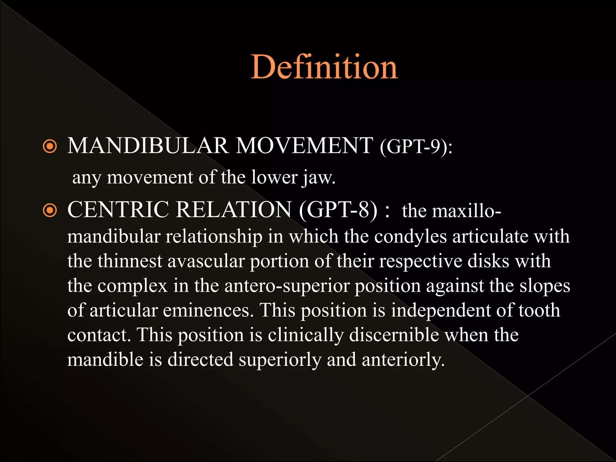 Mandibular movements and determinants | PPTX