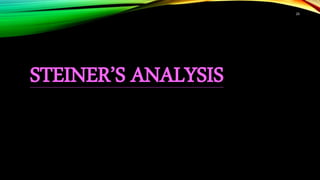 26
STEINER’S ANALYSIS
 