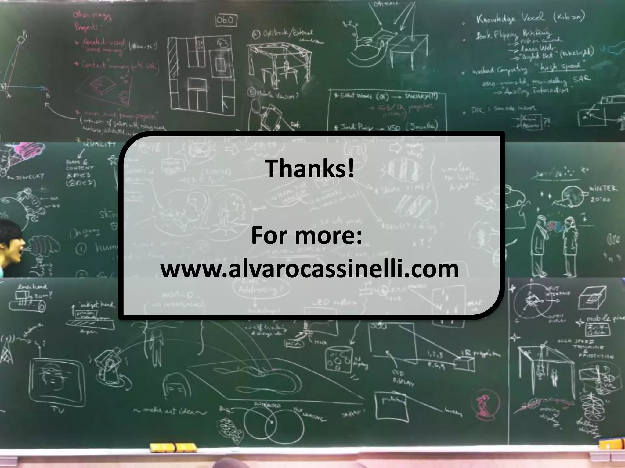 Thanks!
For more:
www.alvarocassinelli.com
 