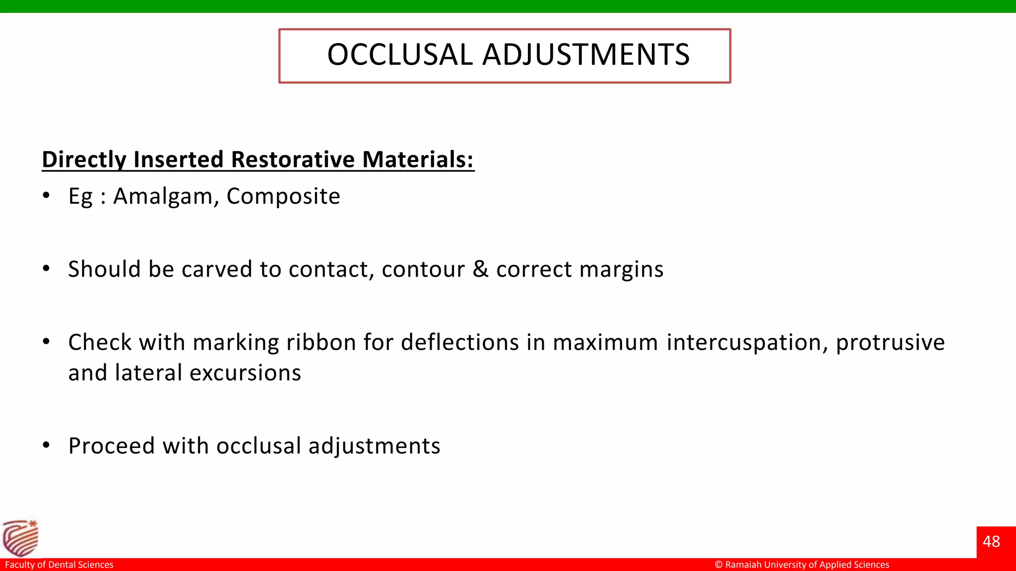Occlusion in restorative dentistry | PPTX