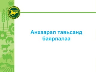 Анхаарал тавьсанд
баярлалаа
 