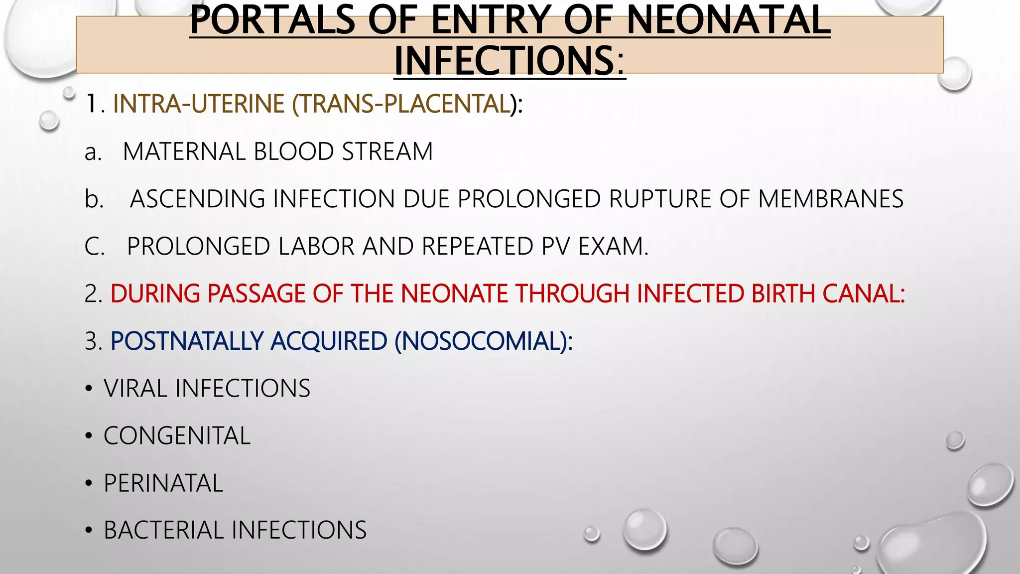 Neonatal Infection Types Neonatal Sepsis and Opthalmia Neonatrum | PPTX