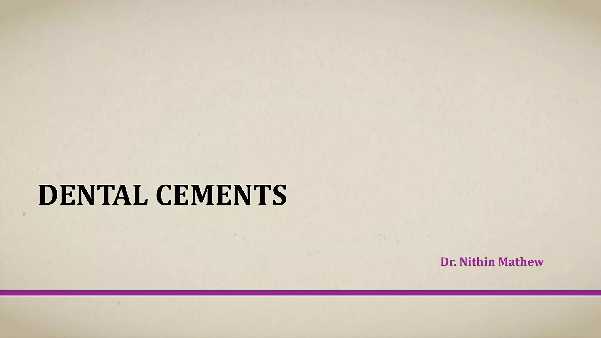 Dental Cements | PDF