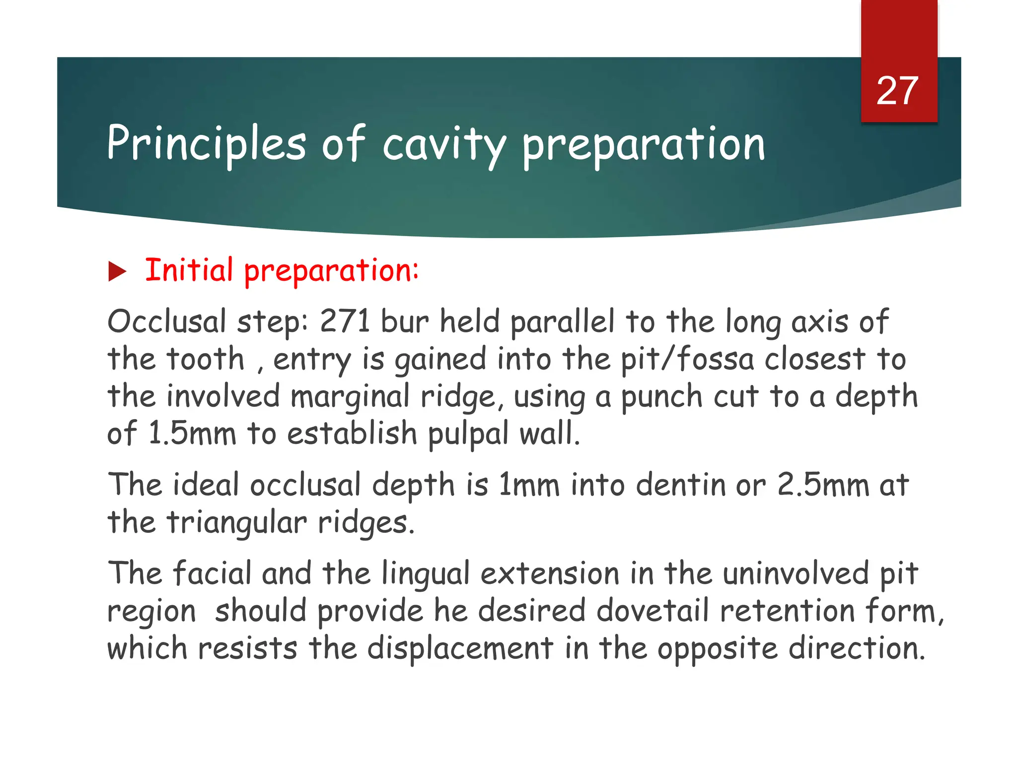 SEMINAR -inlay cavity designs | PPTX