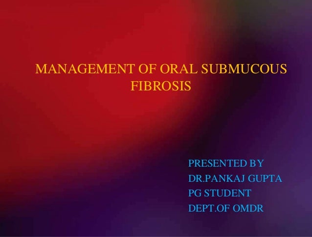 Thesis on oral submucous fibrosis