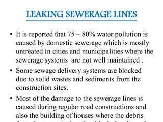 some lines on water pollution