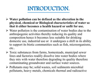 Water Pollution environmental microbiology | PPT
