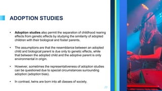Adoption Studies Examples Seminar 9- Genetic Approaches in the Study of Oral Disorders.pptx