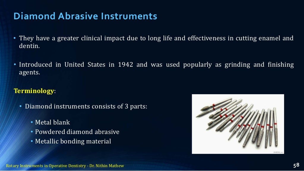 Rotary Instruments in Operative Dentistry