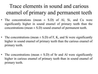 Details of Trace elements in oral health | PPTX