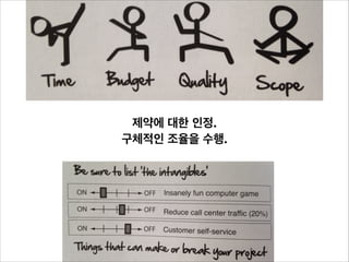 제약에 대한 인정.
구체적인 조율을 수행.

 
