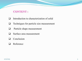 Characterization Of Particle Pptx Characterization Of Particle Pptx