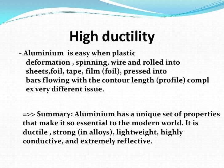 aluminium present xxx