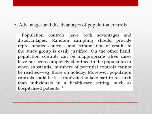 Nested case control study disadvantages