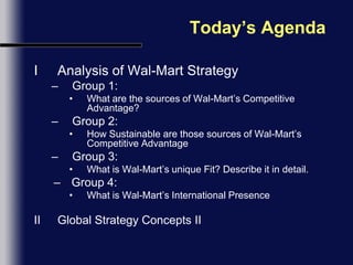 Global Strategy Intro & Walmart case setup [2 week agenda] | PPTX