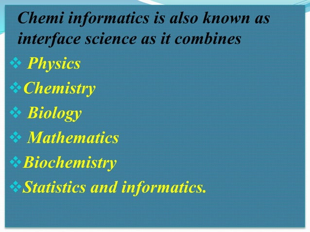 cheminformatics | PPT