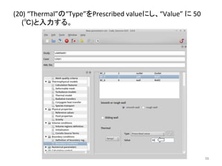 (20) 
“Thermal”䛾“Type”䜢Prescribed 
value䛻䛧䚸“Value” 
䛻 
50 
(䉝)䛸ධຊ䛩䜛䚹 
㻡㻥 
 