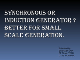 Synchronous Utility Scale Generator Icon Synchronous or induction generator? better for small scale generation | PPT
