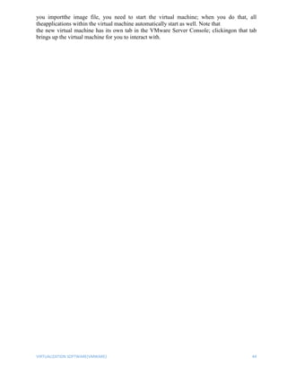 Virtualization using VMWare Workstation and Cloud Computing | DOCX