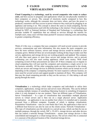 Virtualization using VMWare Workstation and Cloud Computing | DOCX