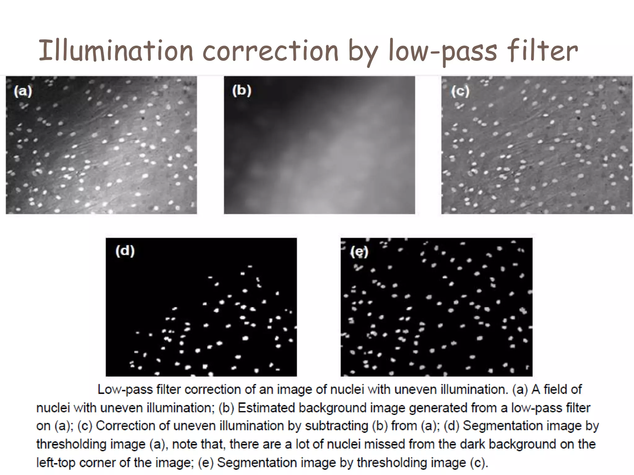 Illumination correction by low-pass filter
 