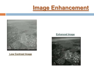 Image Enhancement
Low Contrast Image
Enhanced Image
 