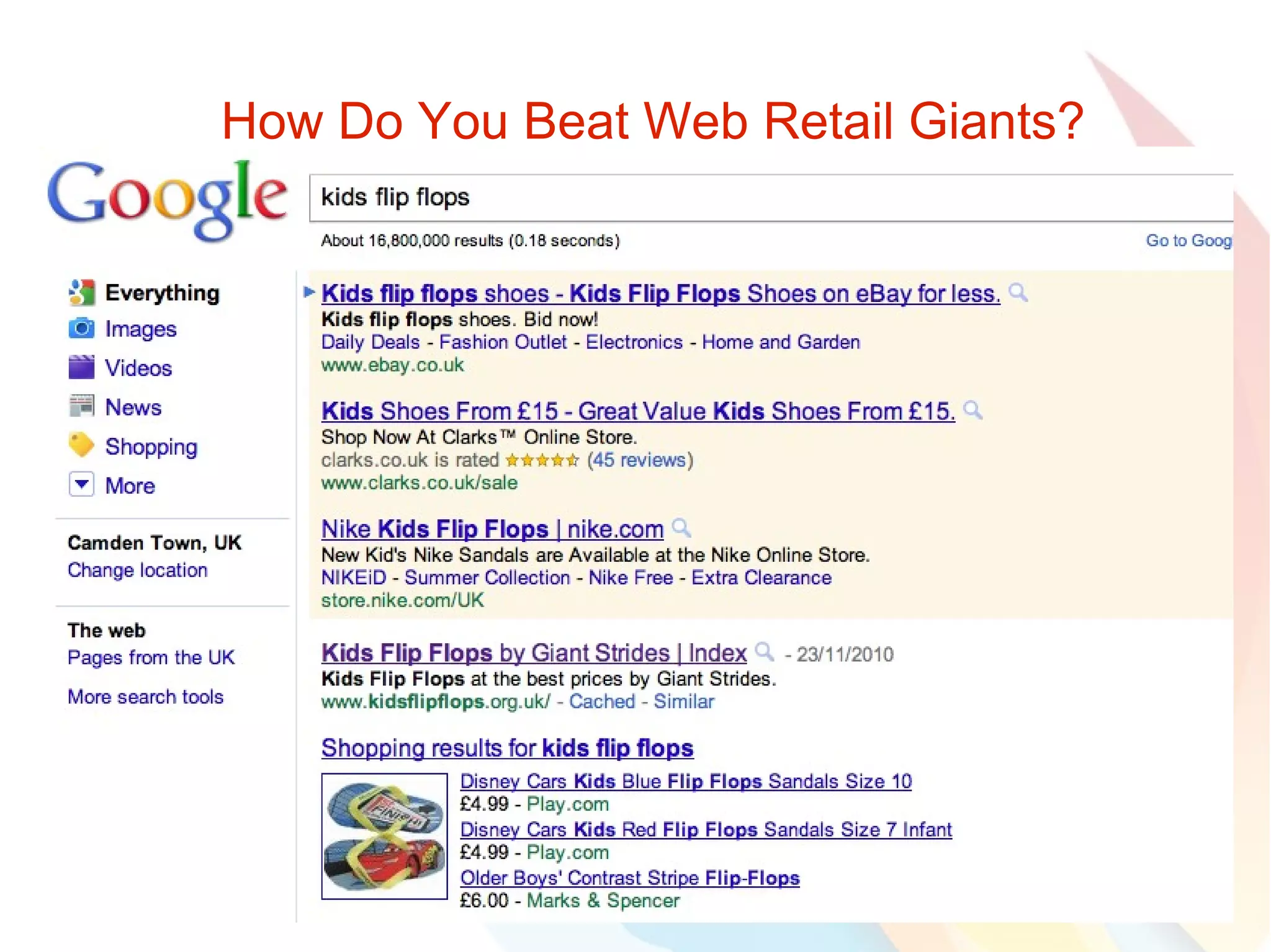 How Do You Beat Web Retail Giants? Gaining Position #1 On Google 