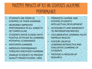 ...Droyn Chand...IMPACT OF ICT ON STUDENTS ACADEMIC PERFORMANCE | PPTX