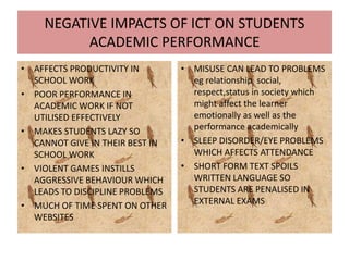 ...Droyn Chand...IMPACT OF ICT ON STUDENTS ACADEMIC PERFORMANCE | PPTX