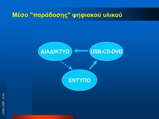 ΕΝΣΤΠΟ
USB-CD-DVDΔΙΑΔΙΚΣΤΟ
Μέζν "παξάδνζεο" ςεθηαθνύ πιηθνύ
2006-20086/58
 