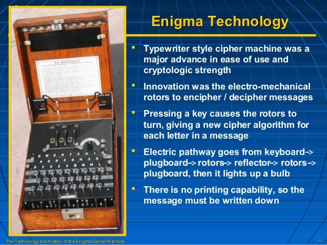 Enigma Cipher Machine Enigma Cipher Machine