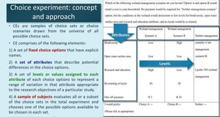 choice experiments | PPTX