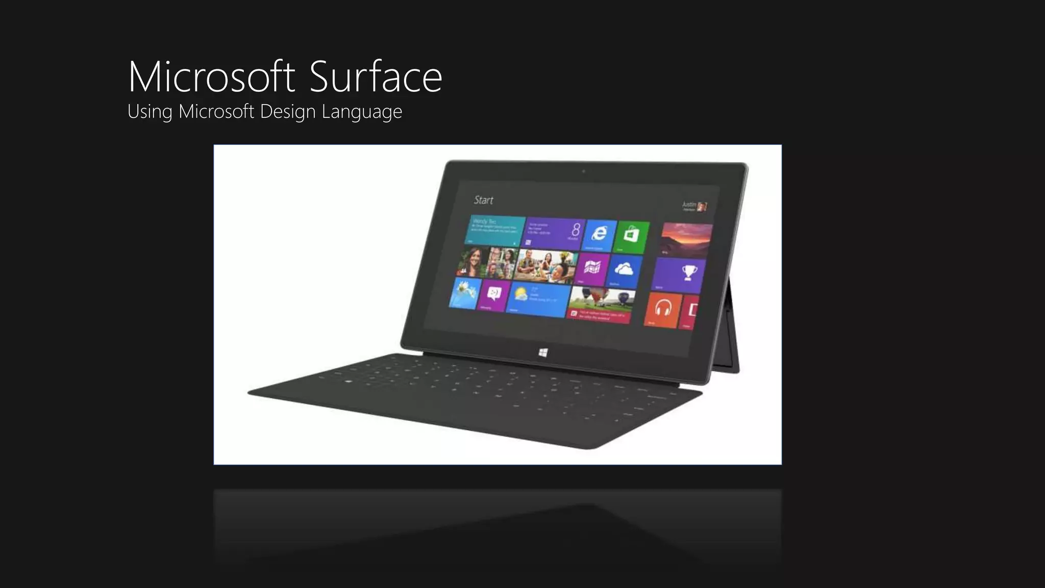 Microsoft Surface
Using Microsoft Design Language
 