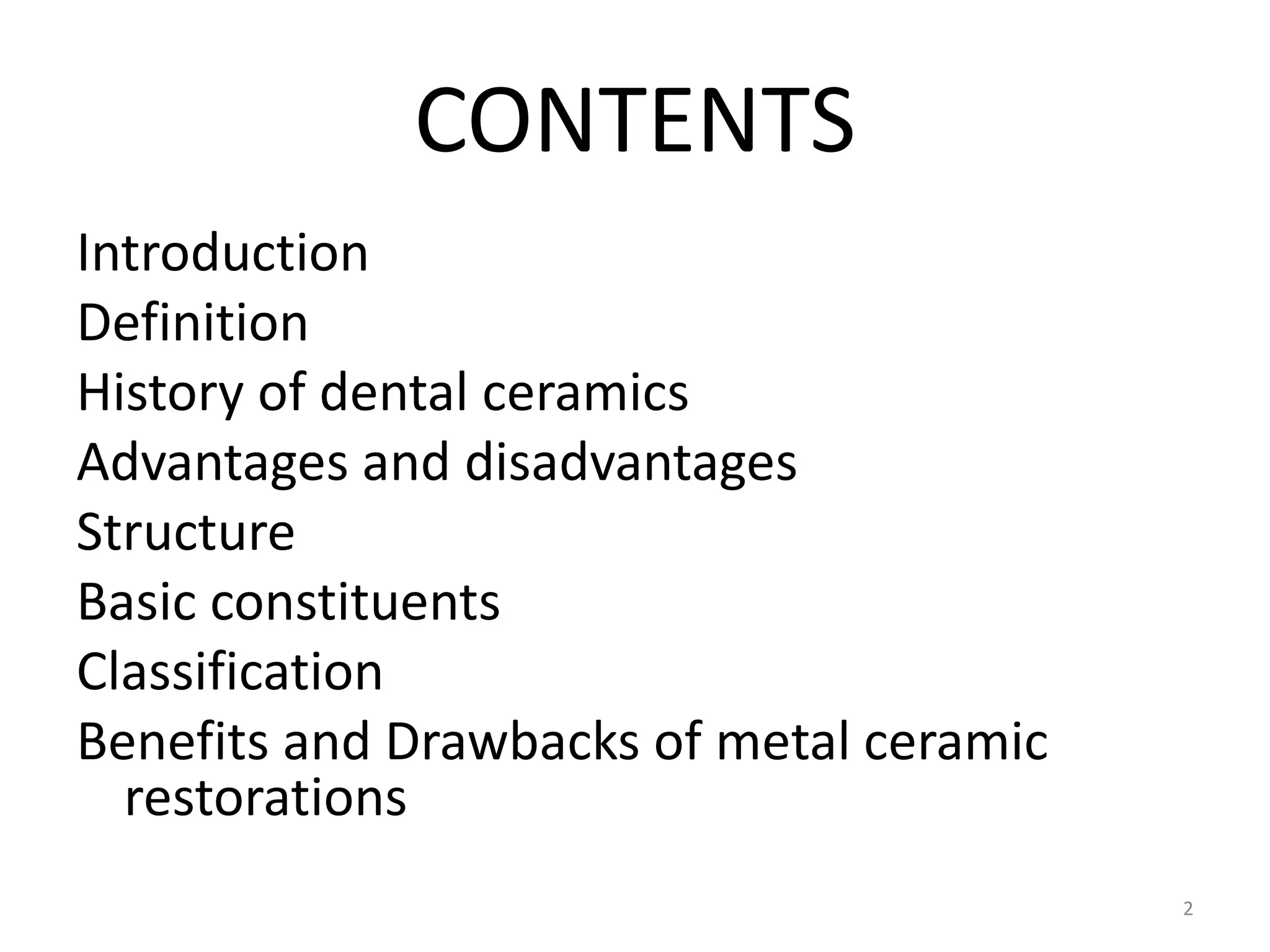 DENTAL CERAMICS AN INTRODUCTION | PPTX