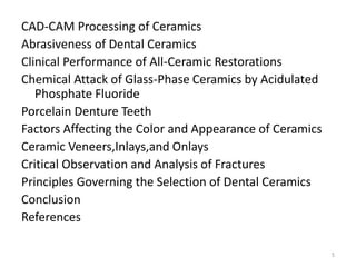 DENTAL CERAMICS AN INTRODUCTION | PPTX