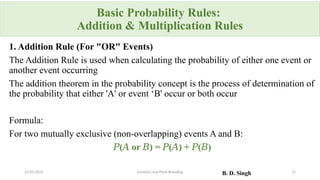 Applications of Probability theory in Genetics | PPTX