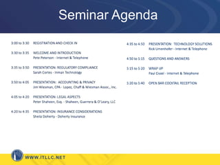 Seminar Agenda