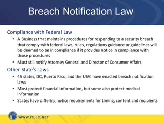 Reasonable restrict physical access to, and storage of, recording containing Personal Information 