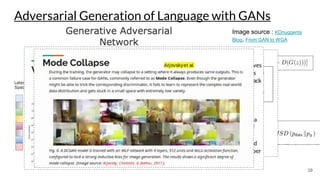 Adversarial Generation of Language with GANs
39
Image source : KDnuggents
Blog, From GAN to WGA
 