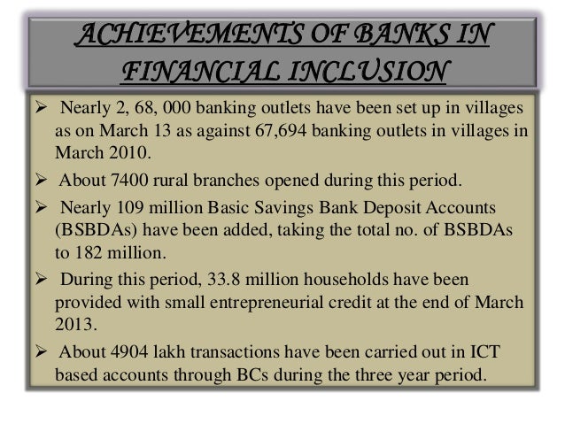 Dissertation on financial inclusion