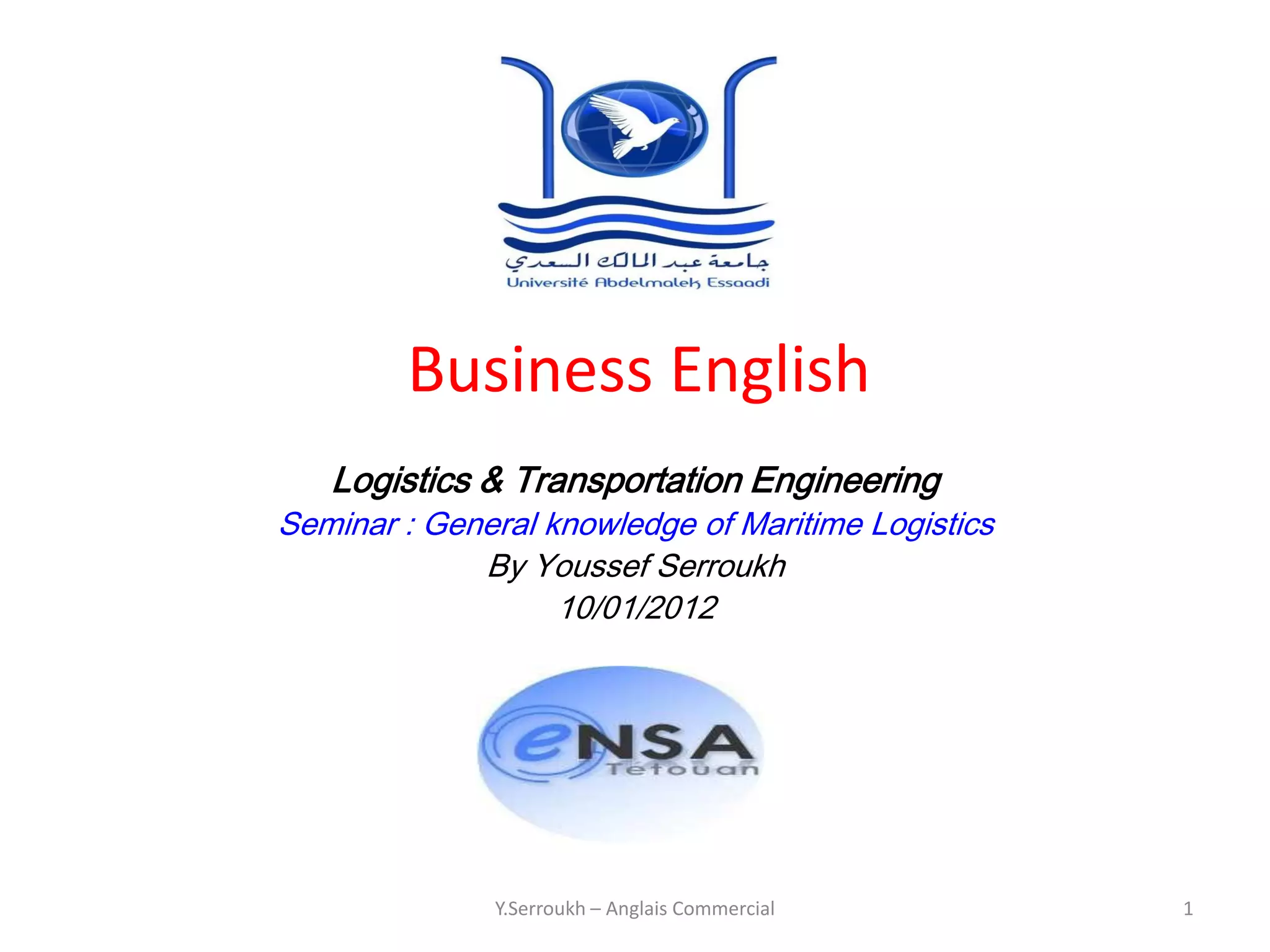 Maritime Logistics General Knowledge | PPT