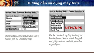 Hướng dẫn sử dụng máy GPS
UTM/UPS
 