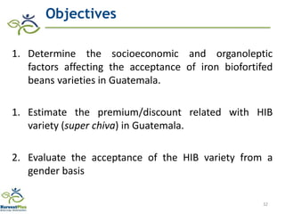 Research advances of HarvestPlus socioeconomic studies in LAC