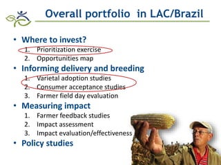 Research advances of HarvestPlus socioeconomic studies in LAC