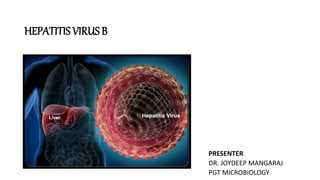 HEPATITIS VIRUS B
PRESENTER
DR. JOYDEEP MANGARAJ
PGT MICROBIOLOGY
 