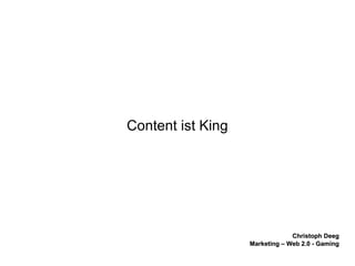 Content ist King 